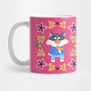 Cat and bird Mug